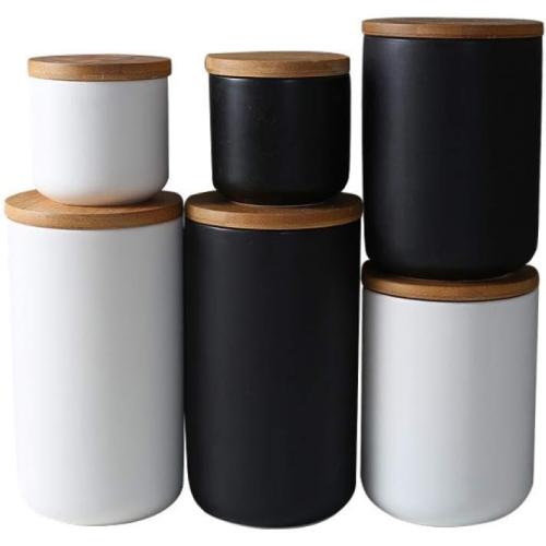 MilkyWay Food Storage Jar Ceramic Canisters With Airtight Seal Lid L 34oz