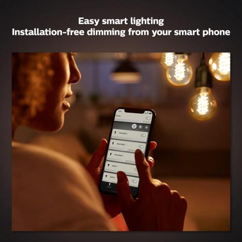 Philips Hue Smart 60W ST19 Filament LED Bulb - Soft Warm White Light - 1 Pack - 550LM - E26 - Indoor - Control with Hue App - Compatible with Alexa, Google Assistant and Apple Homekit.