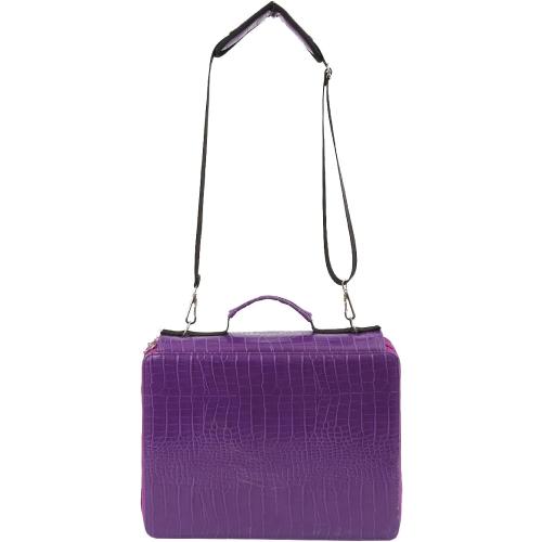 Lbxgap Marker Pen Organizer Case 224 Slots Large Capacity with Handy Wrap Portable Multilayer Holder for Watercolor Pencils & Gel Pen Markers(Purple)