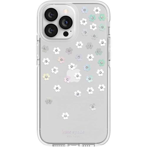 kate spade new york Defensive Hardshell Case for iPhone 13 Pro Max - Shock-Absorbent, Scattered Flowers