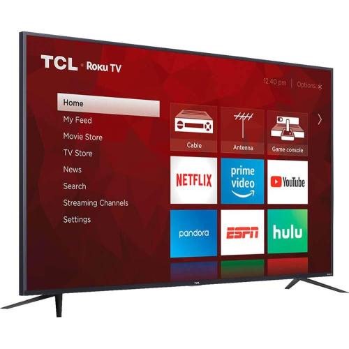 TCL 75-inch Class 4-Series 4K UHD HDR Smart Roku TV – 75S435, 2021 Model