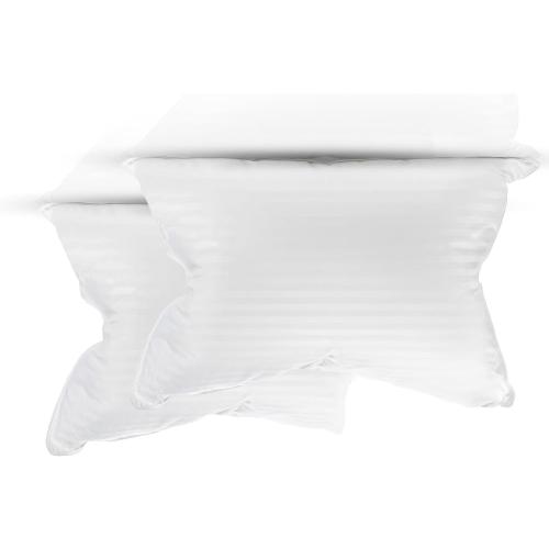 50/50 Goose Feather Down Queen Pillows 20x30 Inch Medium Support with 100% Cotton Shell – 2 Pack(Standard (Pack of 2))