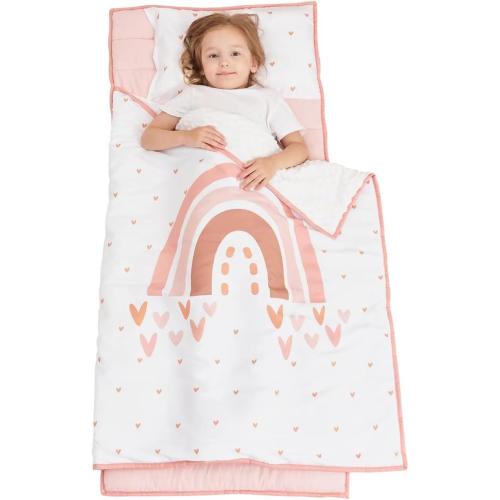 Extra Large Toddler Nap mat by Cokouchyi, Toddler Sleeping Bag with Removable Pillow, Measures 53 x 21 x 1.5 Inches, Sleeping Mat, Ideal for Daycare and Preschool Kindergarten