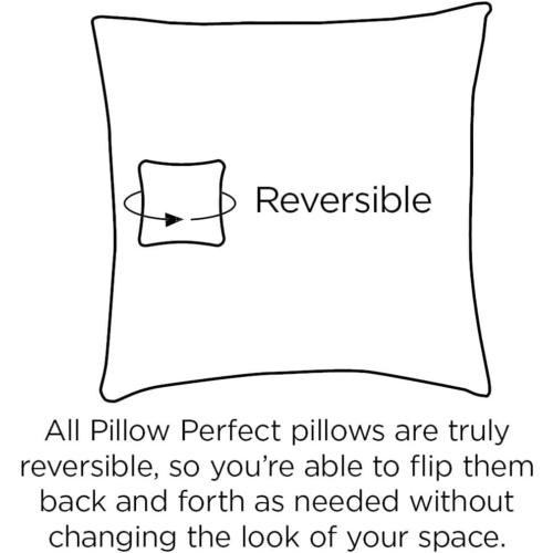 Pillow Perfect Rave Solid Indoor/Outdoor Patio Seat Cushions Plush Fiber Fill, Weather and Fade Resistant, Square Corner - 20 x 20, Green, 2 Count