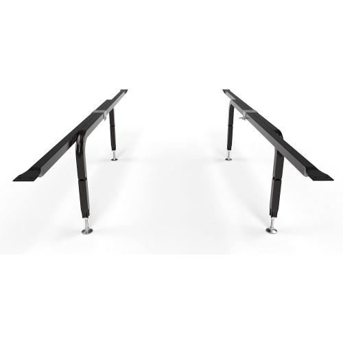 Bed Slats Center Support System | Adjustable Length & Height Tubular Steel with 4 Legs | Fits Full, Queen, King & California King Bed Frames