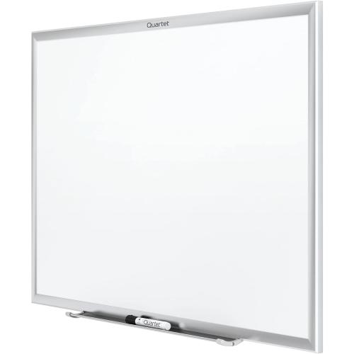 Quartet Whiteboard, Dry Erase Board, Magnetic, 6' x 4', Nano-Clean Surface Resists Ink Stains, Accessory Tray and 1 Dry Erase Marker, Silver Aluminum Frame (SM537)
