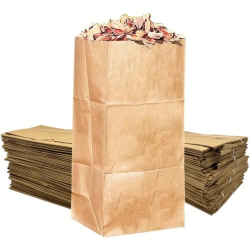 Rocky Mountain Goods Yard Waste Bags - Large 30 Gallon Brown Paper Leaf Bags for Yard/Garden/Lawn - Environmental Friendly - Tear Resistant - Heavy Duty - 2 Ply Self Standing (Pack of 5)