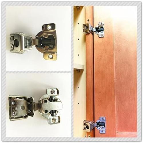Soft Close 1-1/4 Overlay Cabinet Hinge Cabinet Kitchen Hardware Kitchen Cabinet Door Hinges with Screws 105 Degree 6 Ways 3 Cam Adjustment (set of 4)