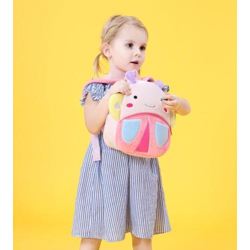 NICE CHOICE Cute Toddler Backpack Toddler Bag Plush Animal Cartoon Mini Travel Bag for Baby Girl Boy 2-6 Years(Colorful Butterfly)