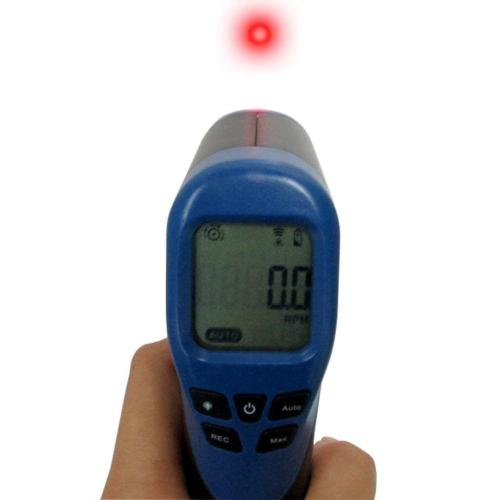 Handheld Digital Laser Tachometer Non-Contact RPM Meter Motor Speed Gauge Gun Measuring Range: 2.5-99999RPM with 10 Reflective Tapes