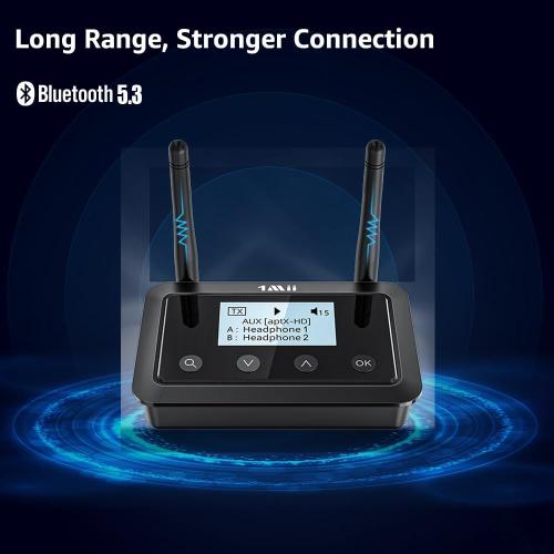 1Mii B03  Bluetooth 5.3 Transmitter Receiver for TV Home Stereo