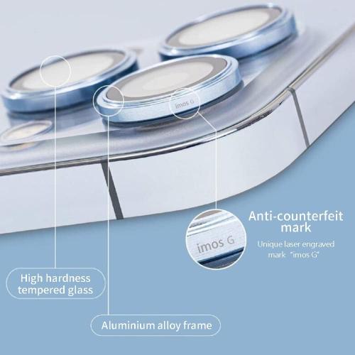 imos Compatible with iPhone 13/13 Mini Super Lens G Patent Aluminium Alloy Lens Protector (Pink)