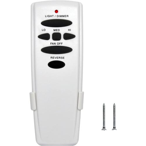 UC7078T Ceiling Fan Remote Control Replacement of Hampton Bay UC7078T Fan-HD CHQ7078T UC7078TR UC7078TUDL RR7078TR L3H2003FANHD, with Reverse, (2.16 * 1.18 * 5.6, White)