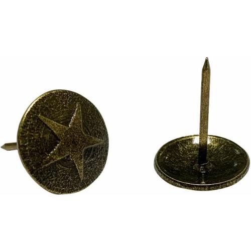 Upholstery Tacks, Furniture Upholstery Nails for Decorative, 100 PCS 5/8 inch Upholstery Decorative Tack for Furniture DIY Decorative, Home Decor, Antique Brass
