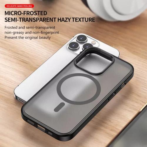 Compatible with iPhone 14 Pro Max Case, [Military Grade Drop Tested] [Compatible with MagSafe] Shockproof Protective Translucent Matte Hard Back Slim Case Cover (Magnetic Case-Frosted Black)