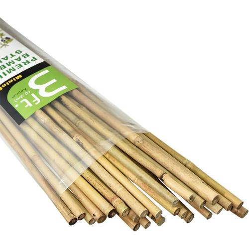 Natural Bamboo Stakes 3 Feet, Eco-Friendly Garden Stakes, Plant Stakes Supports Climbing for Tomatoes, Trees, Beans, 25 Pack