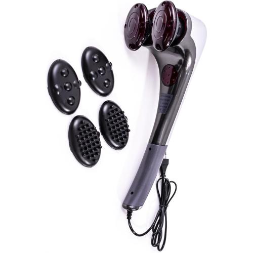 Electric Dual Head Heavy Hammer Massager, Handheld Neck and Back Massage, Heatable, for Deep Tissue Pain Relief, Restore Muscles in The Back, Shoulders, Legs, and Whole Body.
