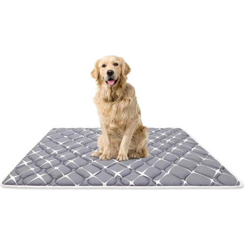 Bubble bear Dog Crate Mat - Ultra Soft, Washable & Anti-Slip Kennel Pad for Small/Medium/Large Dogs, Dark-Hued to Hide Stains (42x28)