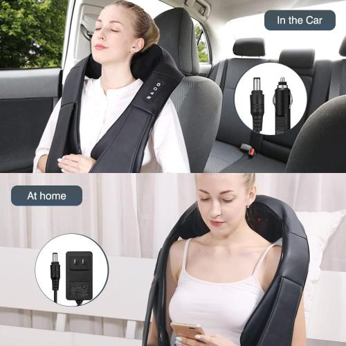 Neck Massager with Heat, Shiatsu Massager for Neck, Back, Shoulder, Foot and Leg, Deep Tissue 3D Kneading Massage for Relax Muscles at Home and Offie,Back Massagers for Women and Men