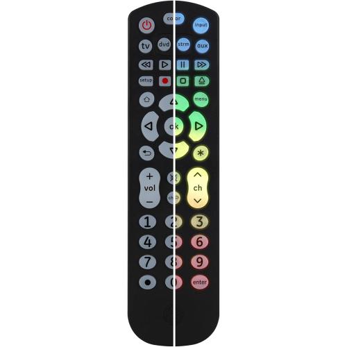 GE Color Select Backlit Buttons Universal Remote Control, Samsung TV Remote Control Replacement, Samsung Remote Control for Smart TV, Roku Remote Replacement, Vizio, LG TV, Sony, 4-Device, Black 44220