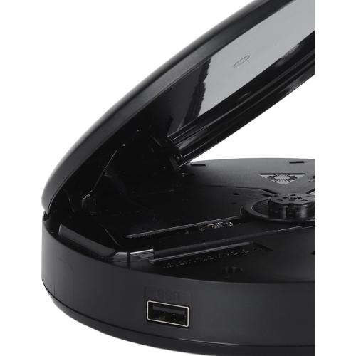 Color Black CD Player Portable, Desktop CD Music Player with Bluetooth and Speakers, Memory Play, Support Most Cd Formats Such As Cd, Cd Rw, Mp3, Anti Skip Rechargeable CD Players for Home