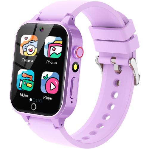 Color Pink Vakzovy Kids Smart Watch Girls Gift for Girls Age 6-12, HD Touchscreen Kids Watch with 26 Games Camera Video Music Player Pedometer Educational Toys Christmas Birthday Gifts 5 6 7 8 9 10 Year Old