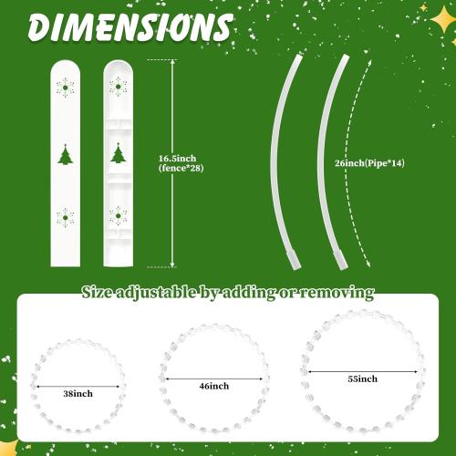 Christmas Tree Fences Party Decoration  White