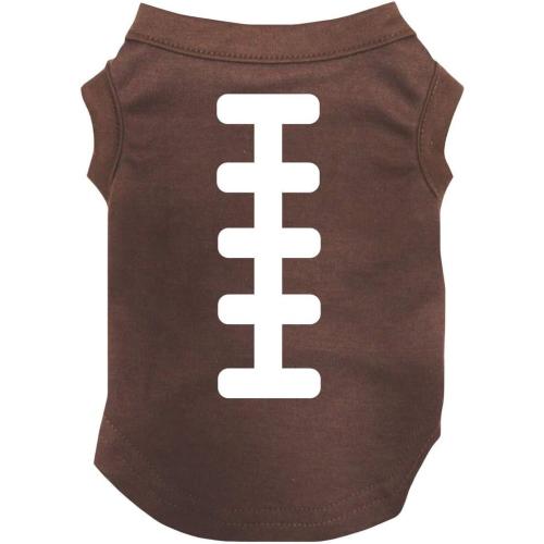 Petitebella Rugby Print Puppy Dog Shirt (Brown, Medium)