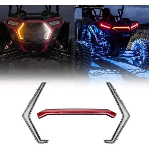 KEMIMOTO XP 1000 Fang Lights Accent Light Kit - Front/Rear, IP67 Front Turn Signal and Center Taillight Compatible with Polaris RZR XP 1000 Turbo # 2884053# 2884871 2019 2020 2021 2022 2023