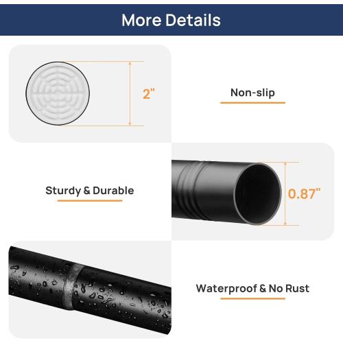 ENJOYBASICS 2 Pack Adjustable Spring Tension Curtain Rods 32 to 66 Inches, Stainless Steel Matte Black Shower Rod No Drilling for Window, Bathroom, Closet, Room Divider, 7/8 Diameter