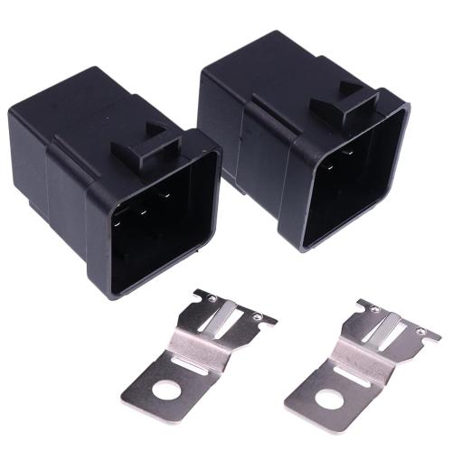 IEQFUE 2PCS Magnetic Starter Relay Switch 6670312 5 Pin (12V 50A) Compatible with John Deere Hella 4RD 931 410, 4RD 931 410-08 007794301 H41410081 933332201
