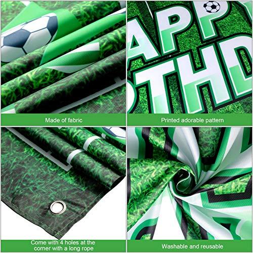 Tatuo Soccer Backdrop 43x71 Inch, Football Field Birthday Background