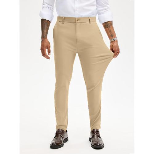 Size 32 ... Men's Slim Fit Stretch Dress Pants Skinny Tapered Suit Trousers with Expandable Waist
