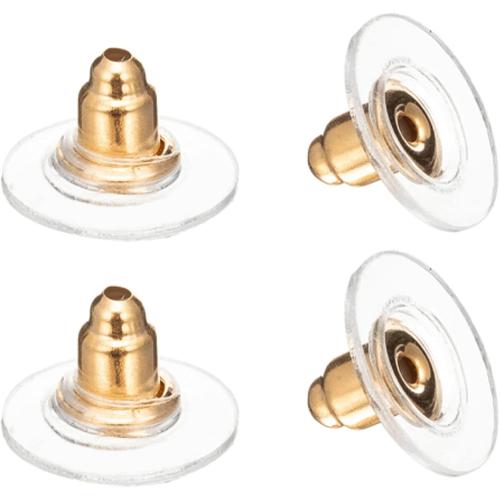 Gold Earring Backs,Earring Lifters for Droopy Ears,Earring Backs Lifters | Earring Lifters Backs Earring Backs for Droopy Ears,Gold Earring Backs for Studs/Heavy Earring/Droopy Ears(100Pcs)