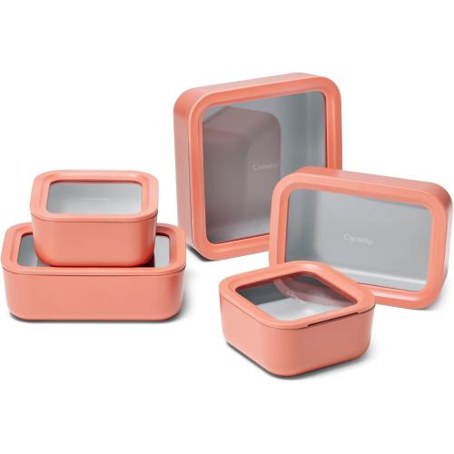 Caraway 13pc Glass Food Storage Container Set - Easy to Store, Non Toxic Lunch Box - with Glass Lids -