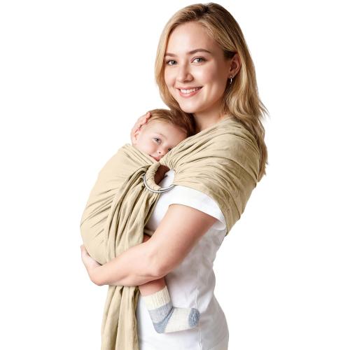Size 7-35 Color cream Baby Ring Sling Baby Carrier Newborn to Toddler Carrier (7-35 lbs), Baby Sling Carrier, Toddler Sling Carriers, Infant Wraps Carriers, Cream