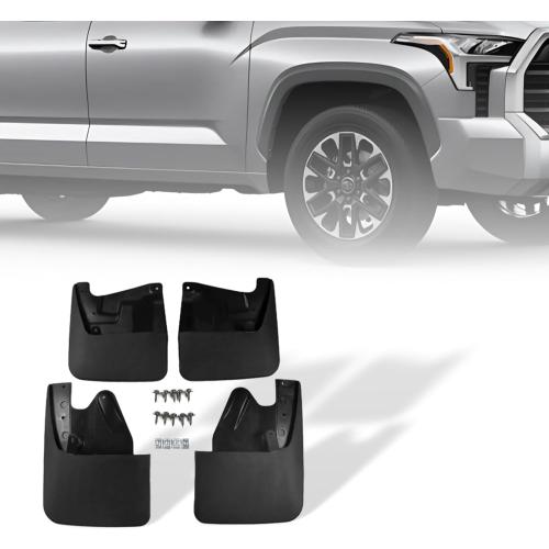 Mud Flaps for Toyota Tundra 2022-2026 No-Drill Splash Guards Set of 4 | All-Weather Front & Rear Mudguards | Fits SR5/Limited/TRD Pro (Excludes SR Models)