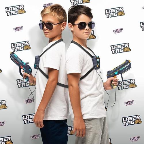 Squad Hero Rechargeable Laser Tag for Kids, Teens & Adults - Boys Gifts - Blasters & Vest Sensors - Fun Ideas Age 8  Year Old Toys - 4 Set - Lazer Teen Boy Game Boys & Girls Outdoor Teenage Activities