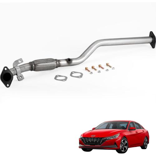 HE01F Flex Exhaust Pipe Direct Fit for 2000-2006 Hyundai Elantra 2.0L | Flex Exhaust Pipe, New Stainless Steel Replacement, California Emissions Compliant, Easy Install Matches OE#28610-2D390
