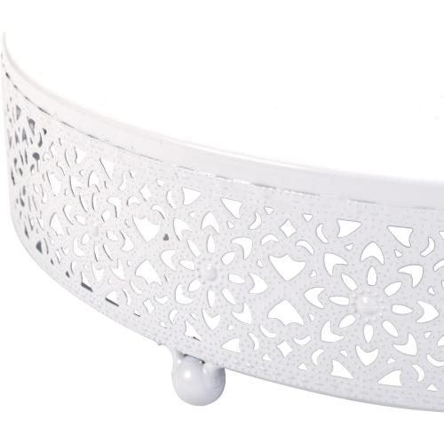 Hedume Set of 3 Cake Stand, Dessert Display Cupcake Stands, Round Metal Cake Stands, Cupcake Pastry Candy Display Plate for Wedding, Event, Birthday Party