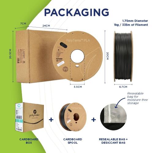 Polymaker Matte PLA Filament Sunrise Orange 1.75mm 1kg 3D Printing Filament, PolyTerra 3D Printer PLA Filament