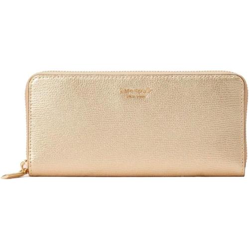 Kate Spade Sylvia Slim Continental Leather Wallet, Pale Gold