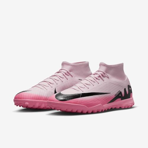 Size/ 43 Nike Mercurial Superfly 9 Academy Turf High-Top Soccer Shoes (DJ5629-601, Pink Foam/Black) Size 10.5