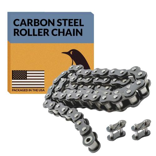 PGN #60 Roller Chain - 10 Feet   2 Free Connecting Links - Carbon Steel Chain - 159 Links