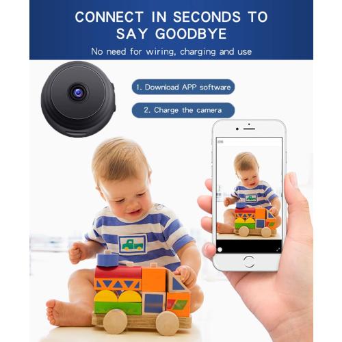 senri Mini Security Camera, 1080P HD WiFi Home Indoor Outdoor Camera for Baby/Pet/Nanny, IP Camera Remote Viewing for Security with iOS,Android Phone APP(Video Only)