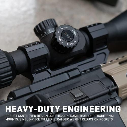 Monstrum Next Level Series Offset Scope Mount with Integrated Anti-Cant Level Bubble