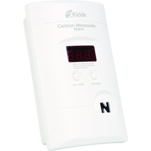 Kidde Carbon Monoxide Detector, Plug In Wall with 9-Volt Battery Backup, Digital LED Display
