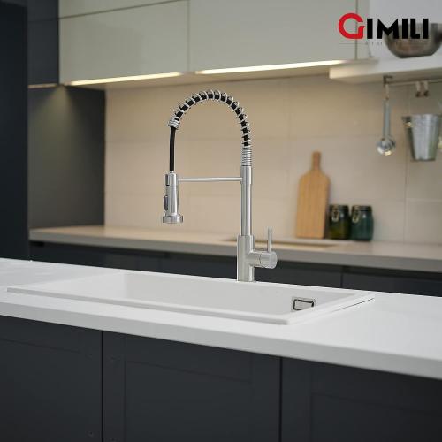 GIMILI Kitchen Faucet with Pull Down Sprayer Brushed Nickel