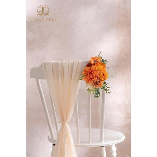 TINGE TIME Fake Flowers Artificial Flowers Peonies Bulbous Chrysanthemum Daisy Hydrangea Sunflower Violets Dahlia Daffodils Epiphyllum Orchid Cherry Blossom Camellia Leyaron (Burnt Orange)