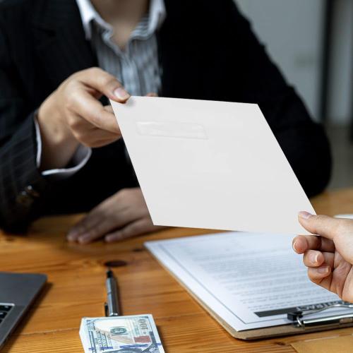 LUXPaper 9 x 12 Open End Window Envelopes | Peel & Press | White | 28lb. Text | 500 Qty